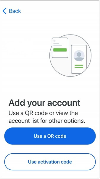 Выберите опцию сканировать QR-код Выберите опцию сканировать QR-код