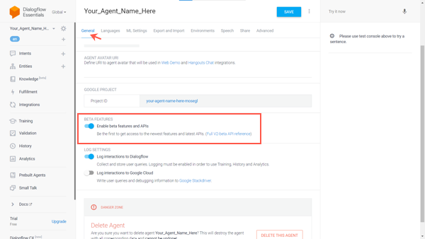 Beta features Beta features