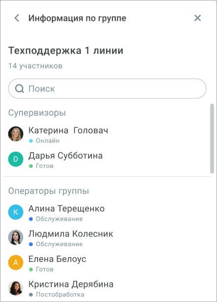 Информация о группе Информация о группе