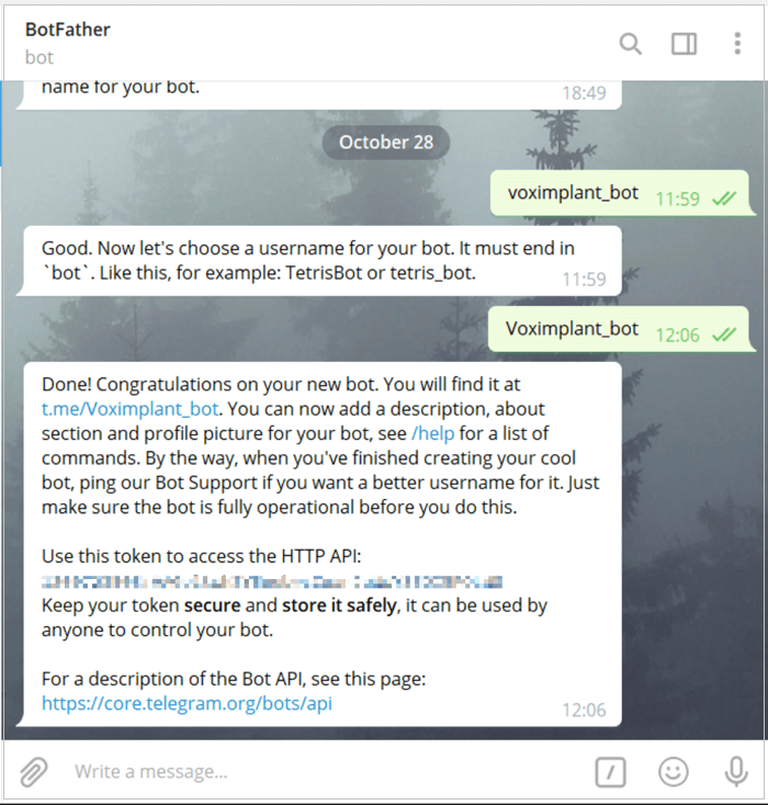 Создание нового бота Создание нового бота