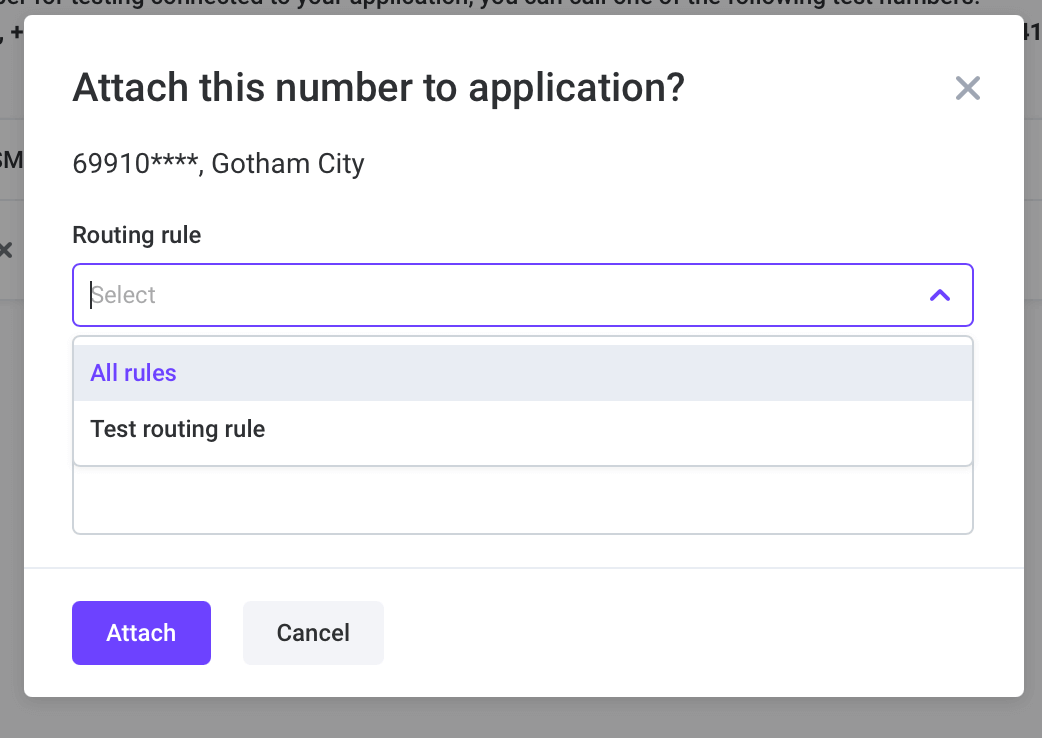 Attach a rule Attach a rule
