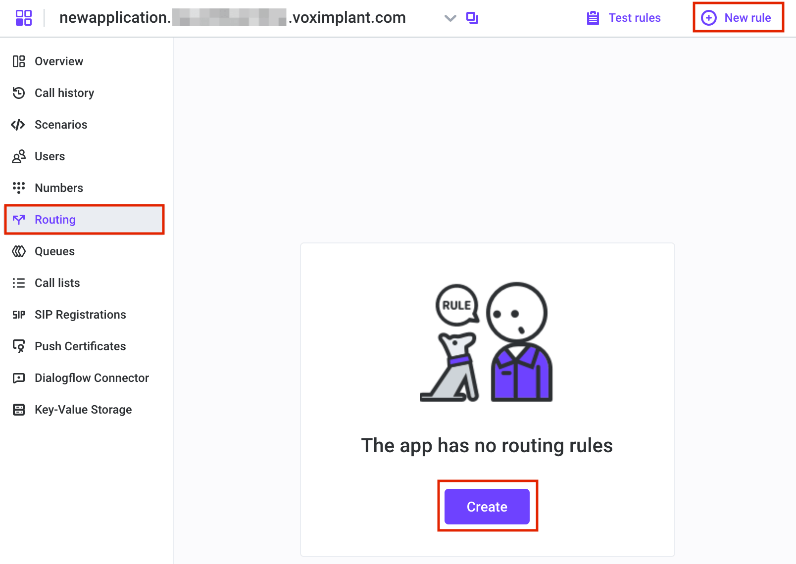 Create a rule Create a rule