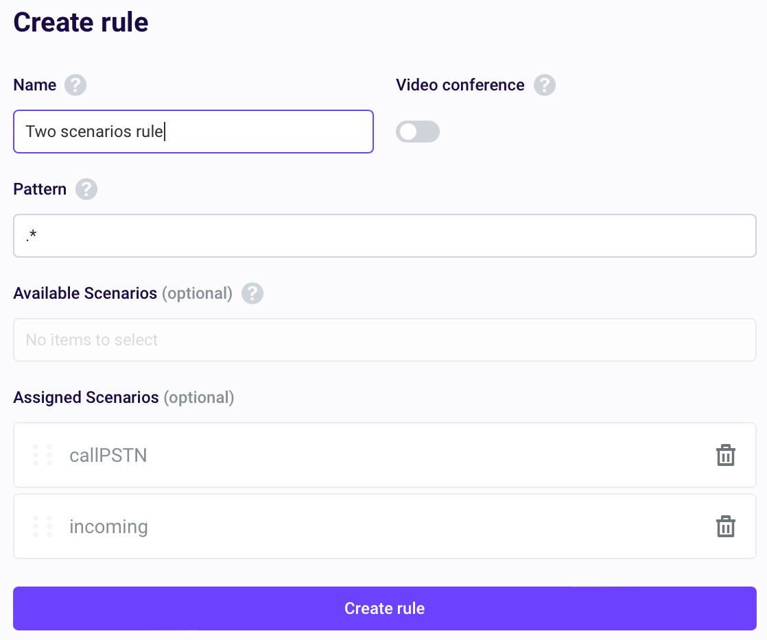 Connecting two scenarios to the same rule Connecting two scenarios to the same rule