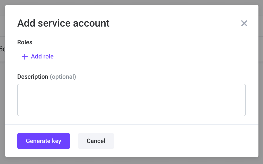 Specify roles Specify roles