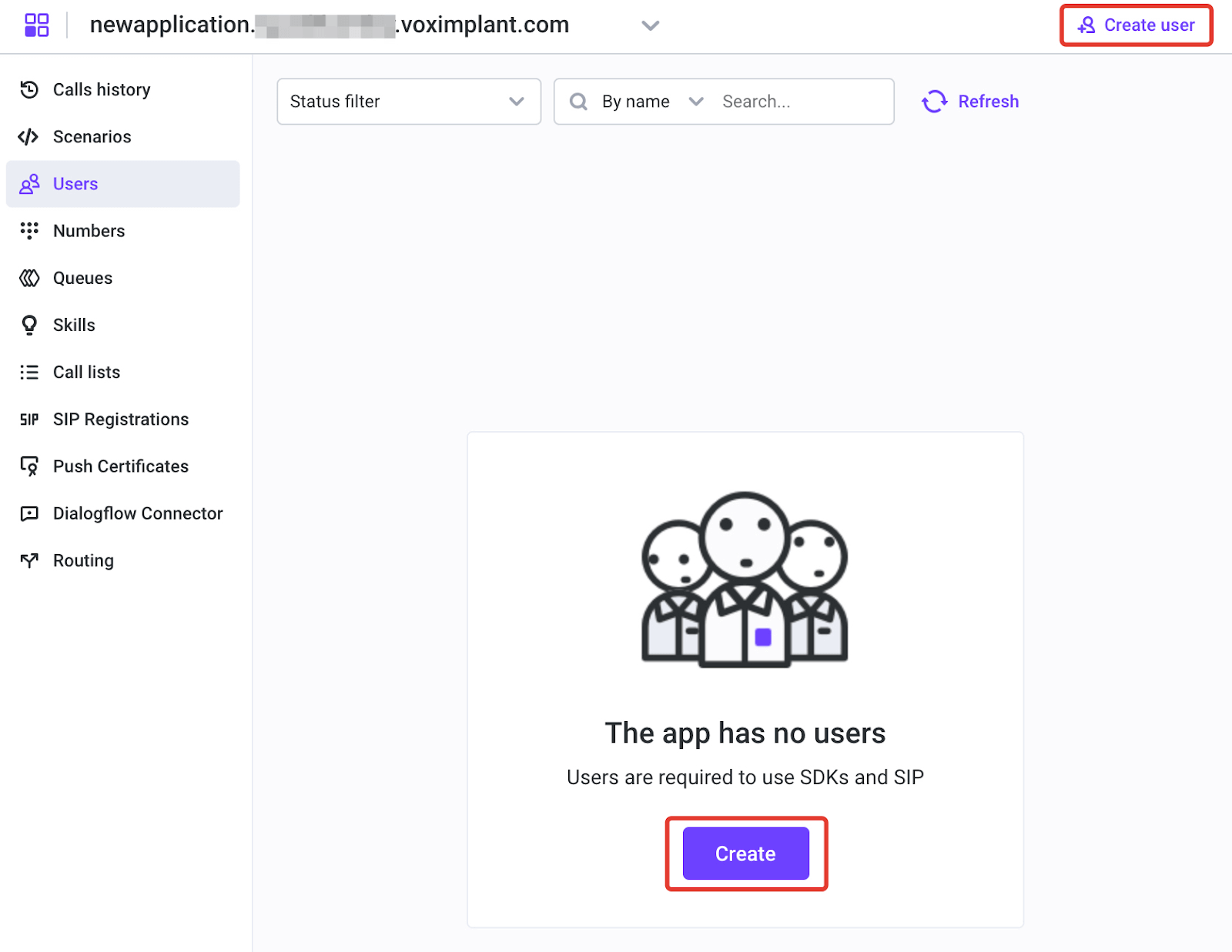 Create a user Create a user