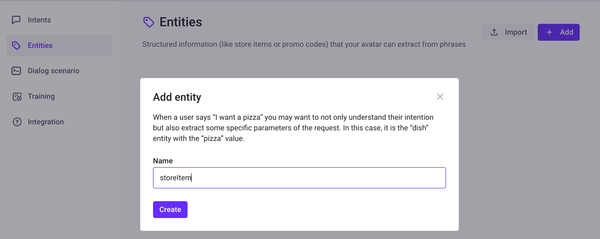 Adding an entity Adding an entity