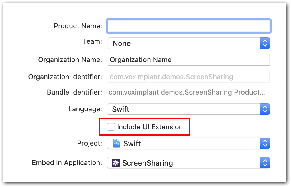 Xcode form Xcode form