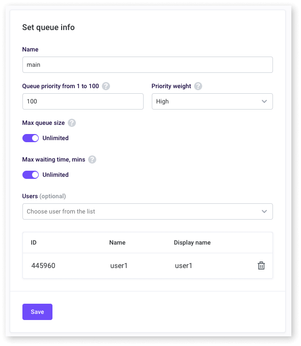 Create a queue Create a queue