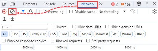 Clear existing har logs Clear existing har logs